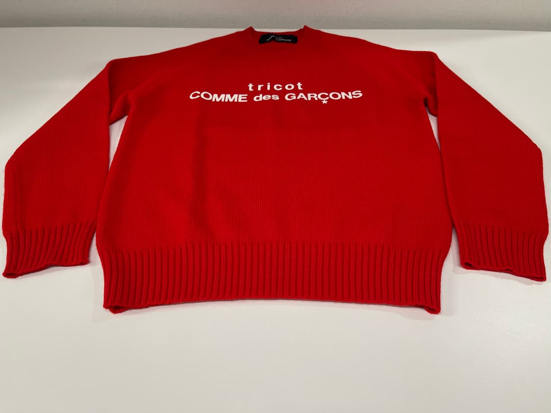 꼼데가르송 트리콧 레드 니트 상품이미지3