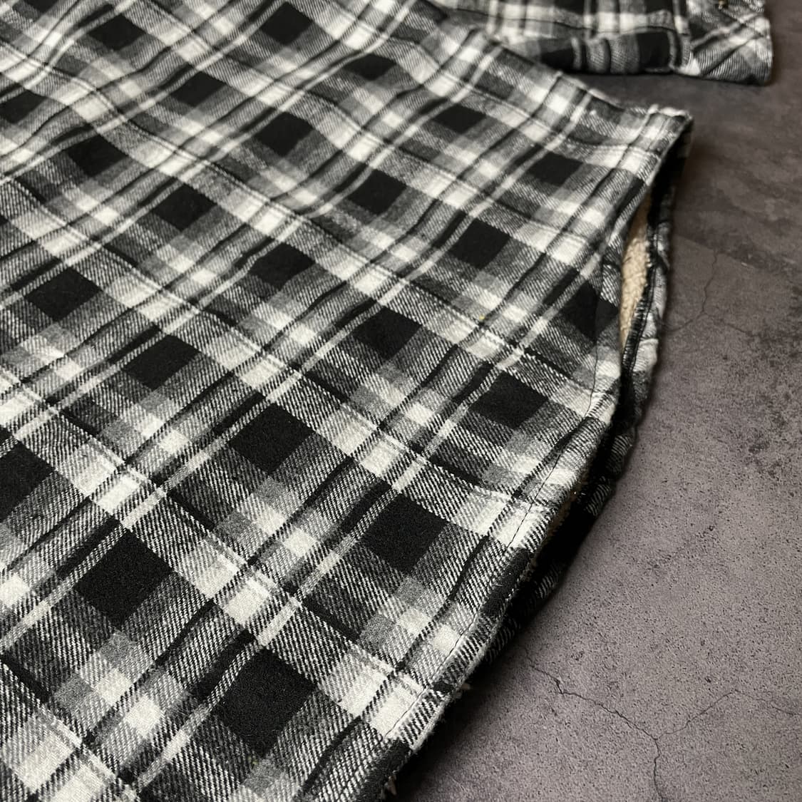 CENTRO 빈티지 체크패턴 플란넬 셰르파안감 후드자켓 A00337 상품이미지8