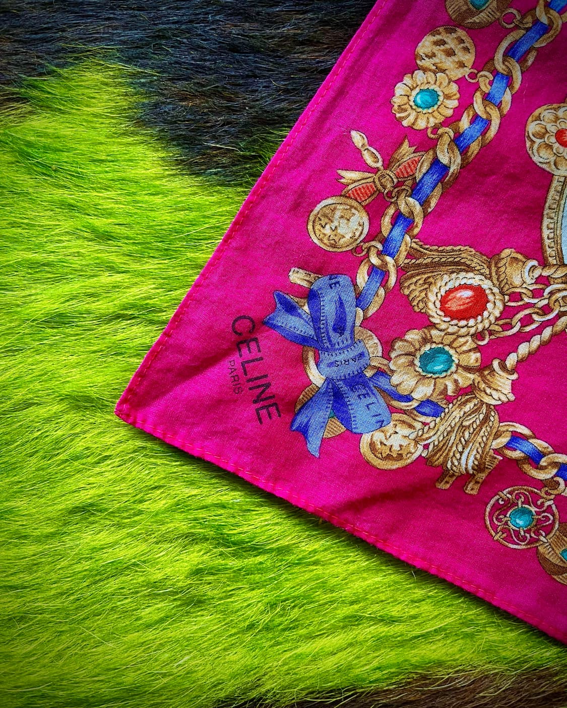 70-80s Old CELINE Archive Bandana Scarf 상품이미지10