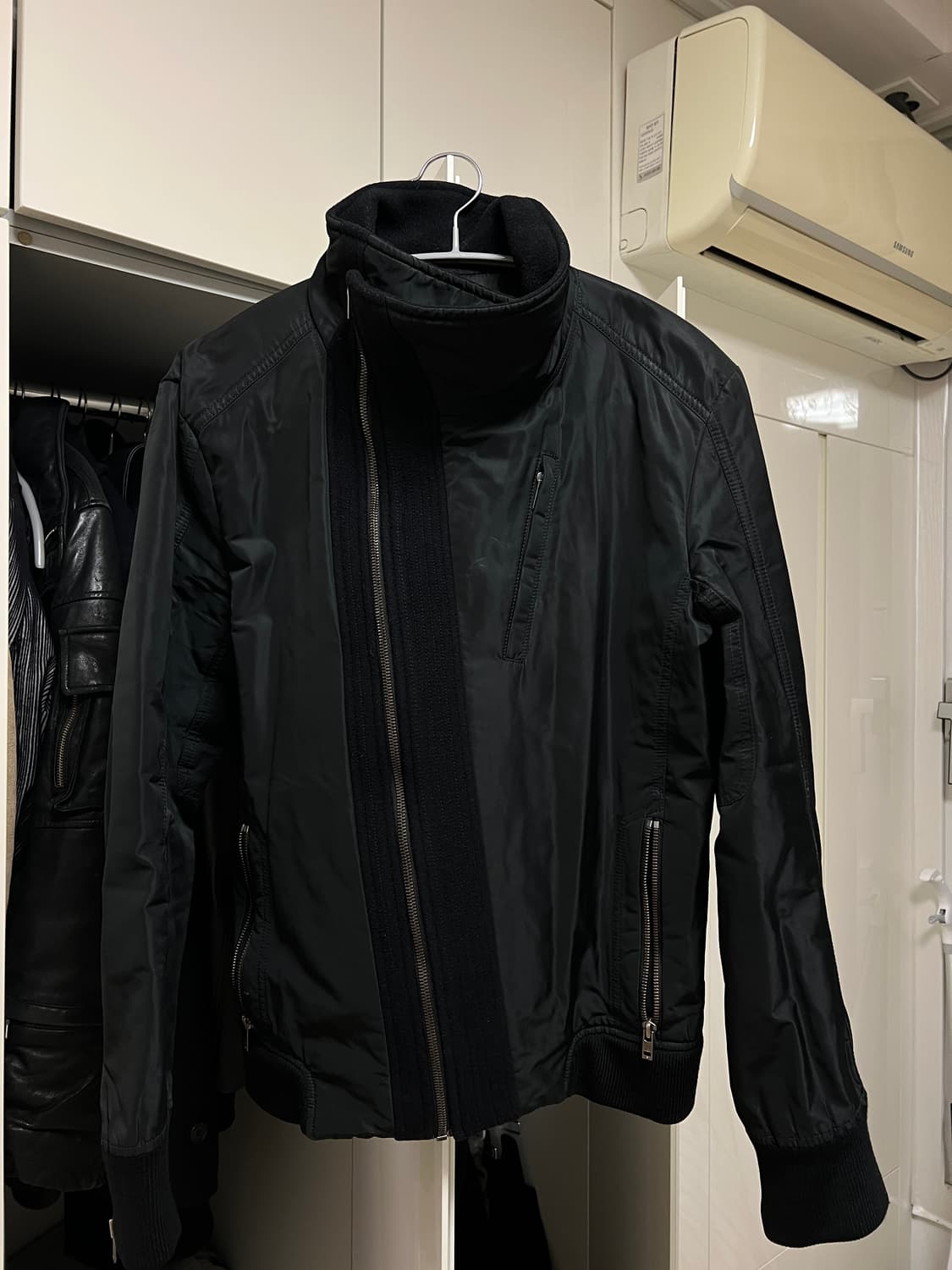 타임옴므 캐시미어 사선 바이커 자켓 (95) 상품이미지2