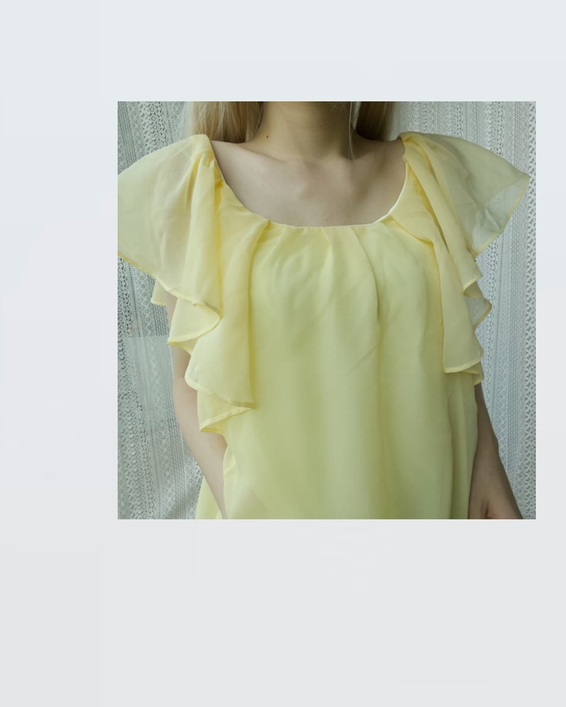 [Yellow Sheer Top] 옐로우 쉬어 탑 상품이미지1