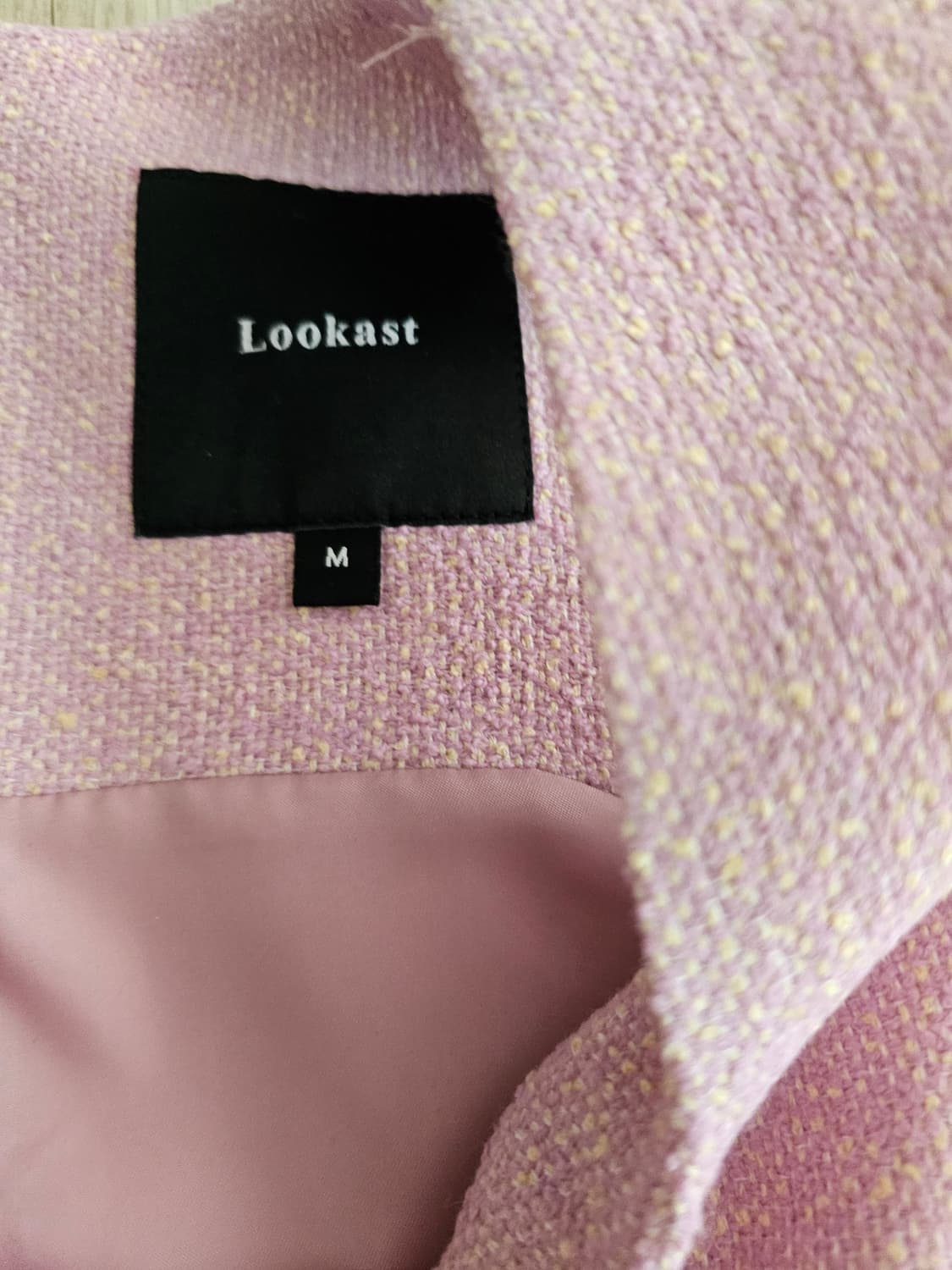 룩캐스트 핑크 트위드 미니 원피스 m사이즈 상품이미지4