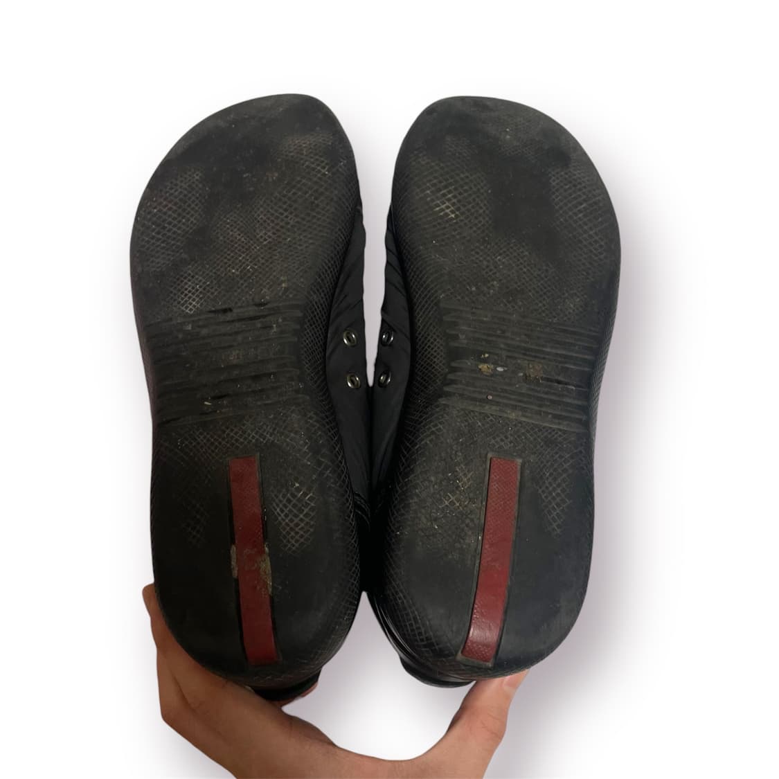 270) 프라다 스포츠 레더 나일론 미드탑 스니커즈 상품이미지8