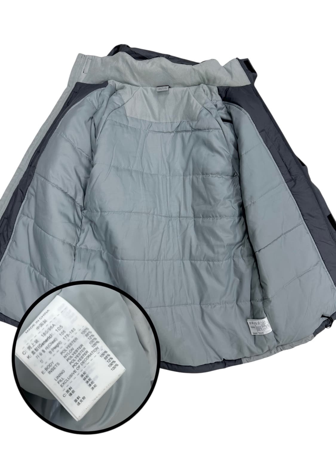 00s 나이키 올드스쿨 패딩 점퍼 그레이 (XL)  상품이미지10