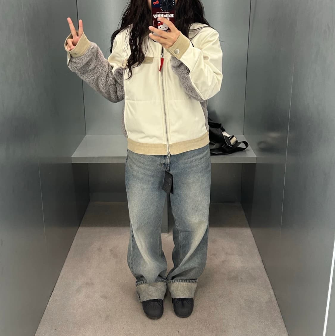 산산기어 믹스드 트러커 플리스 자켓 상품이미지4