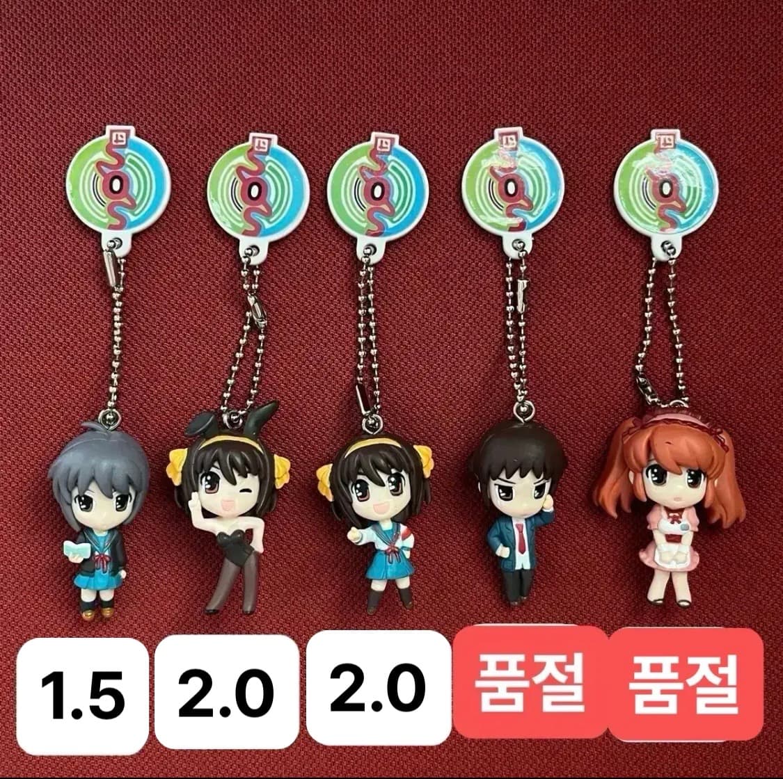 개당판매) 스즈미야 하루히 고전키링 5종 상품이미지1