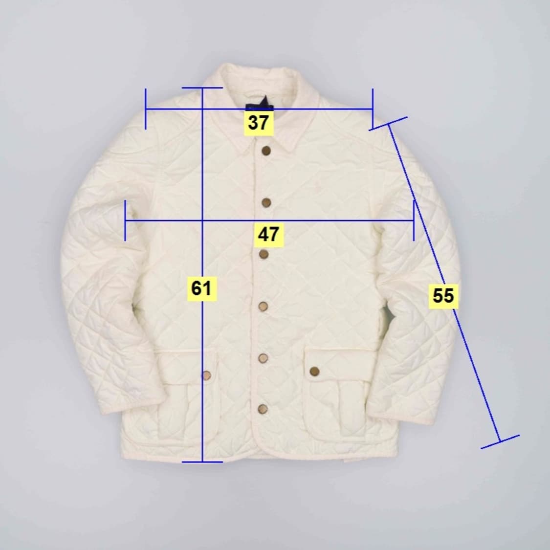 실측확인 폴로 코듀로이 카라 퀄팅 자켓 4270 상품이미지10