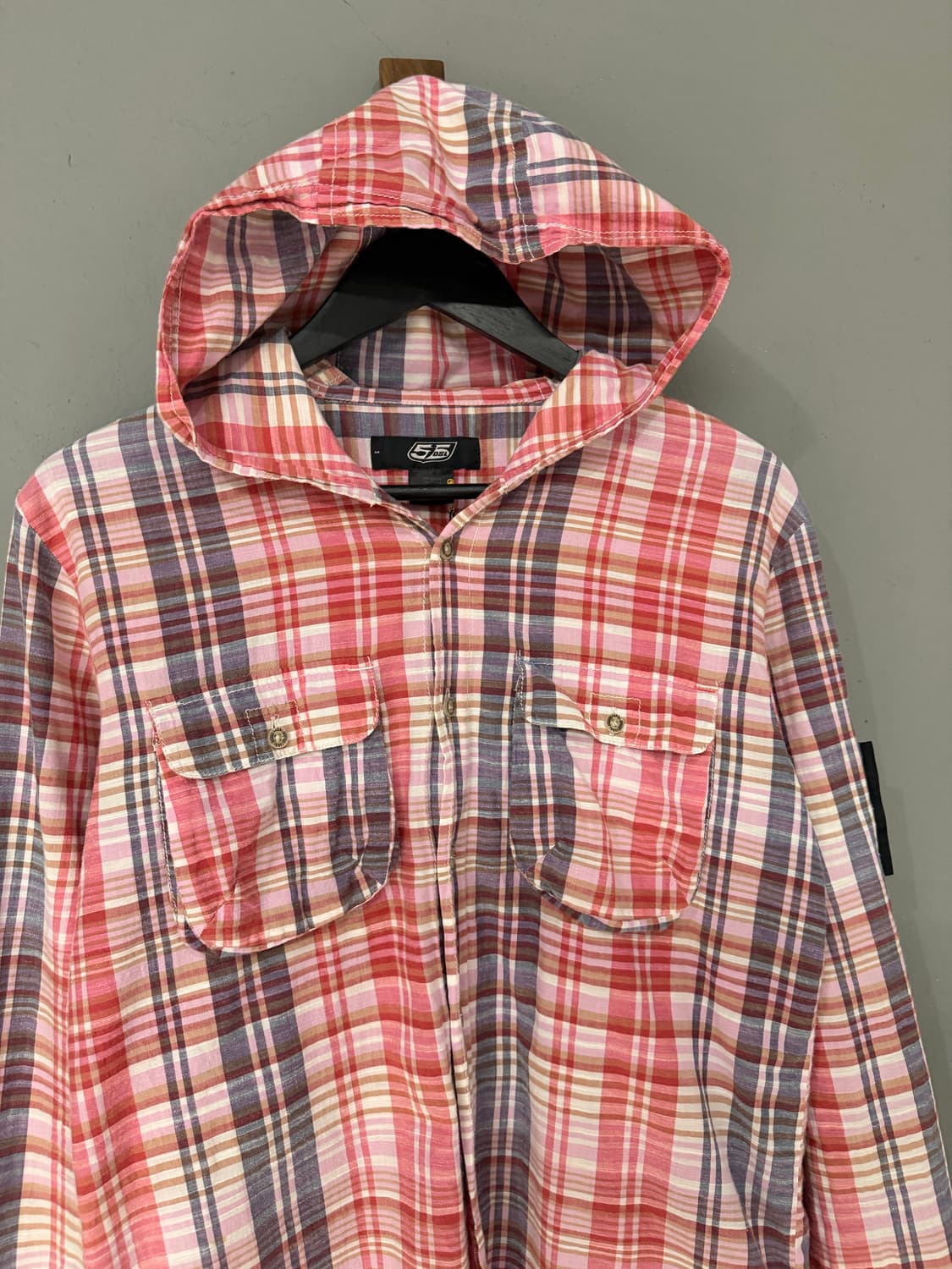 55DSL check pattern hood shirt 상품이미지7