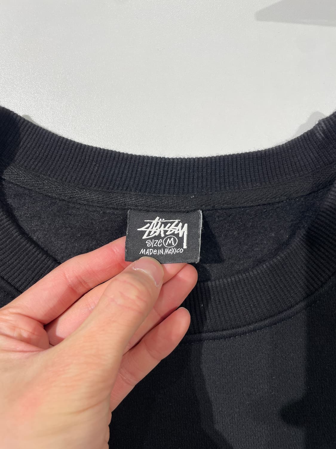 스투시 블랙 베이직 로고 스웻 셔츠 상품이미지7