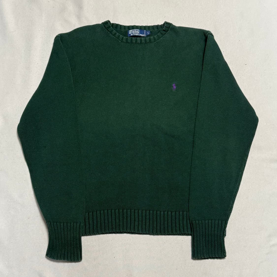 L 폴로랄프로렌 그린 코튼 니트 상품이미지2