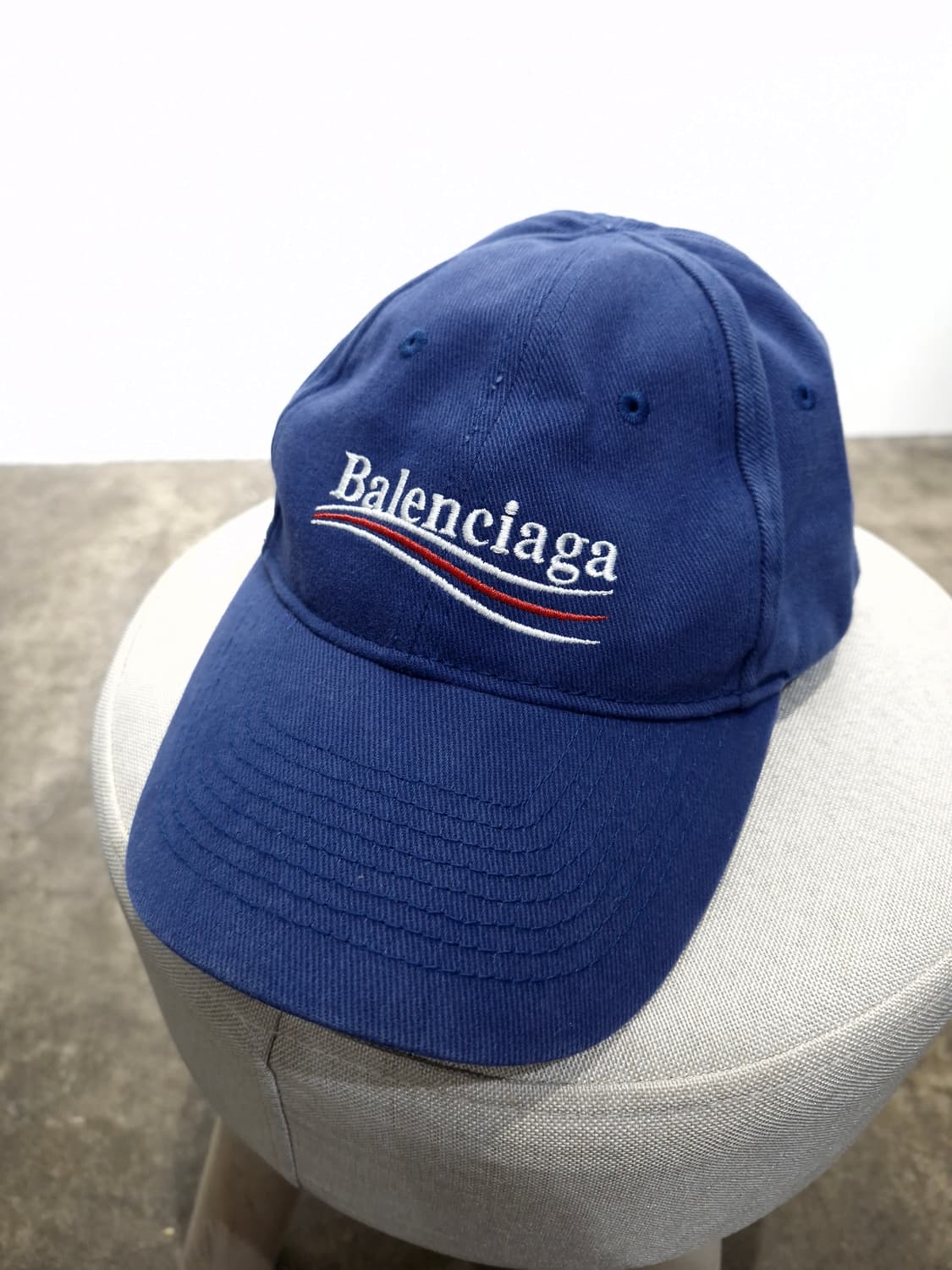 Balenciaga 발렌시아가 웨이브로고 볼캡 네이비 상품이미지3