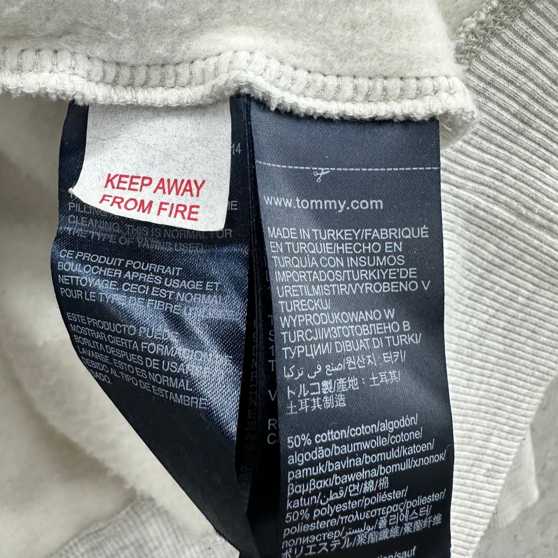 90 타미힐피거 USA 여자 루즈핏 숏 맨투맨 상품이미지5