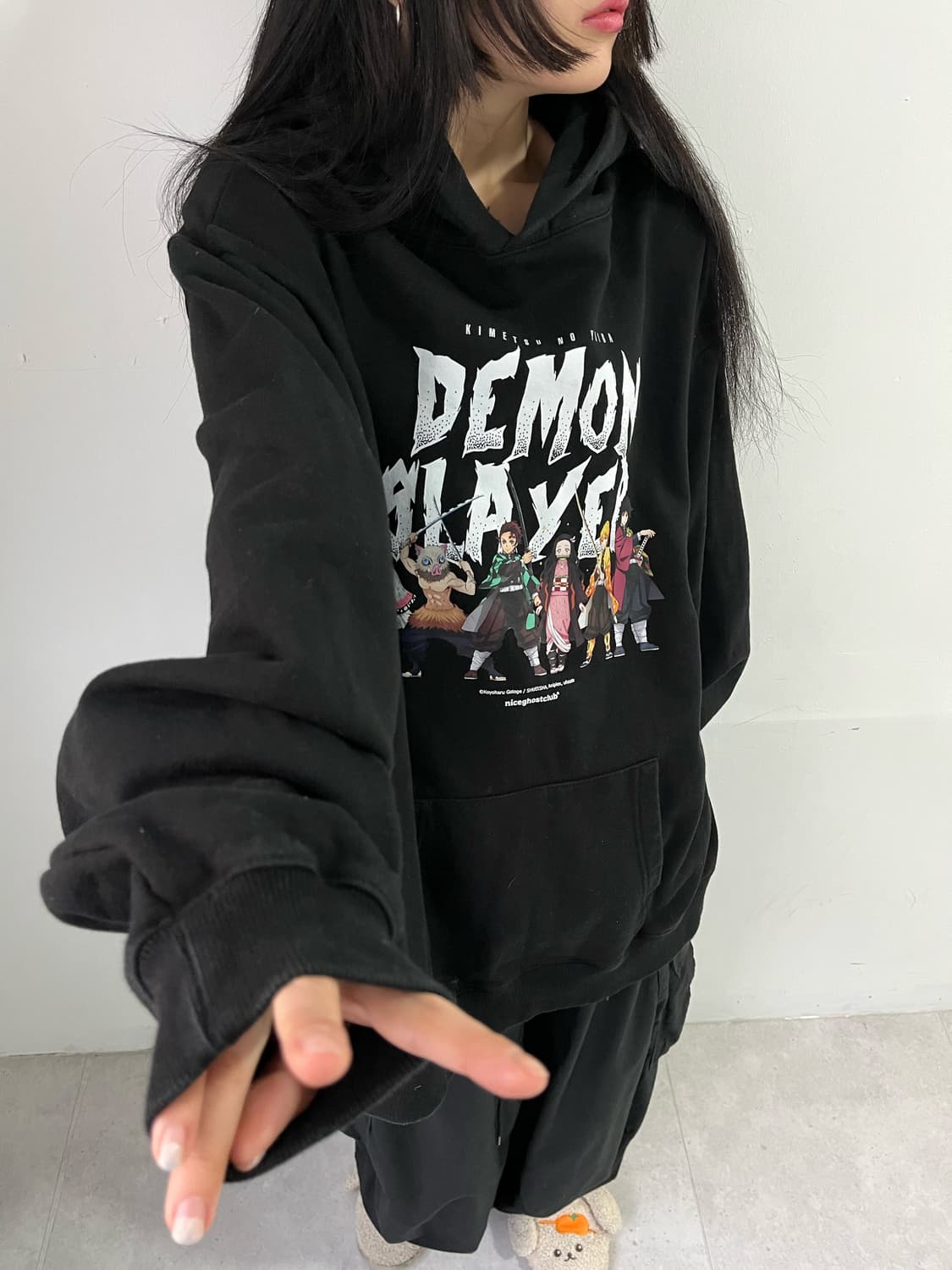 귀멸의 칼날 오버핏 후드티 상품이미지6