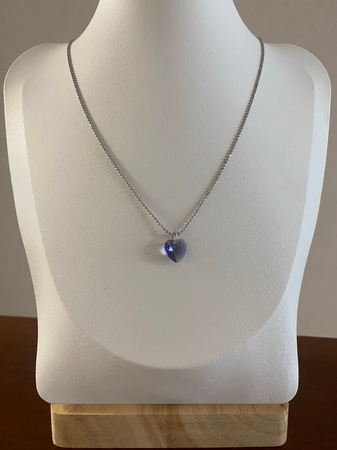 하트 크리스탈 퍼플 목걸이  상품이미지5