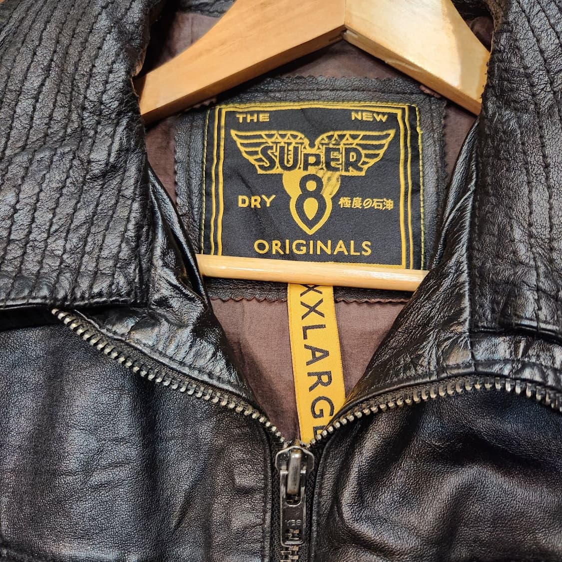 슈퍼드라이 양가죽 바이커 자켓 XXL 베컴 상품이미지3