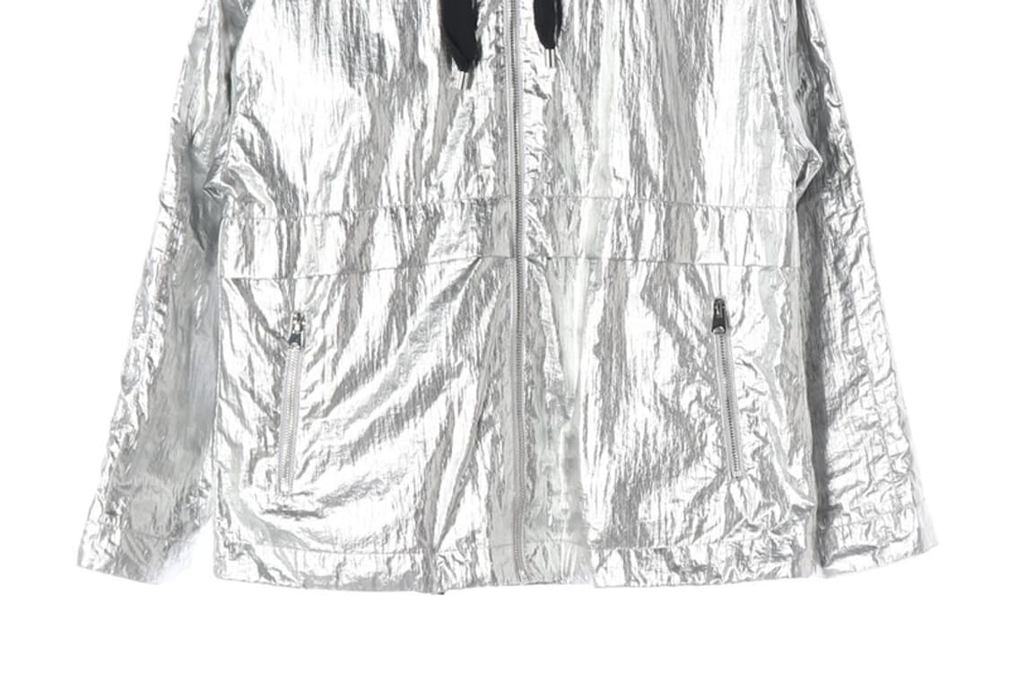 MAJE 실버 메탈릭 후드 바람막이 자켓 36 상품이미지4