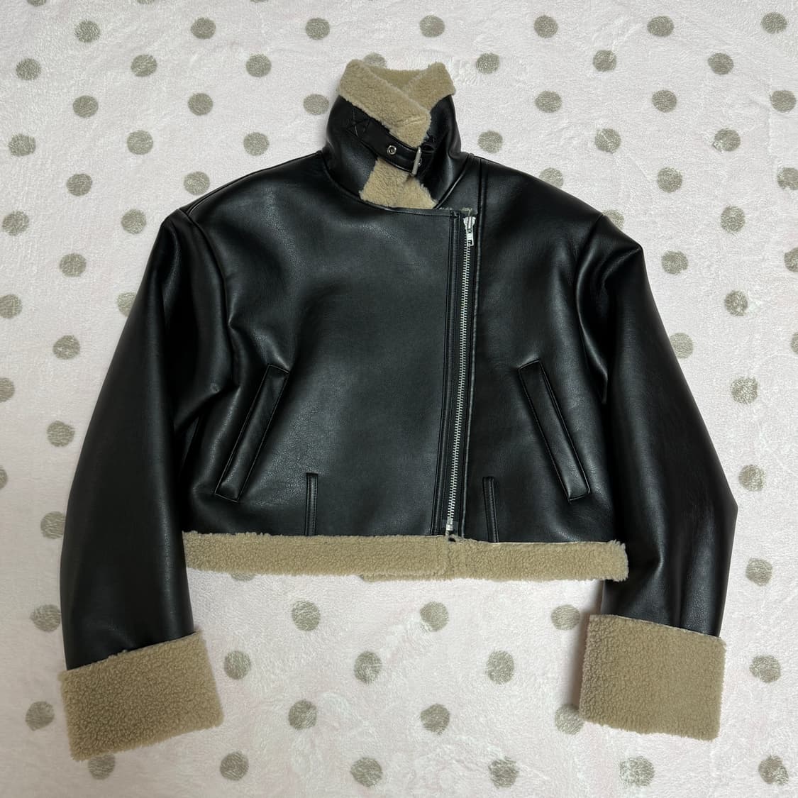 콜릿 크롭 무스탕 플리스 자켓 상품이미지2