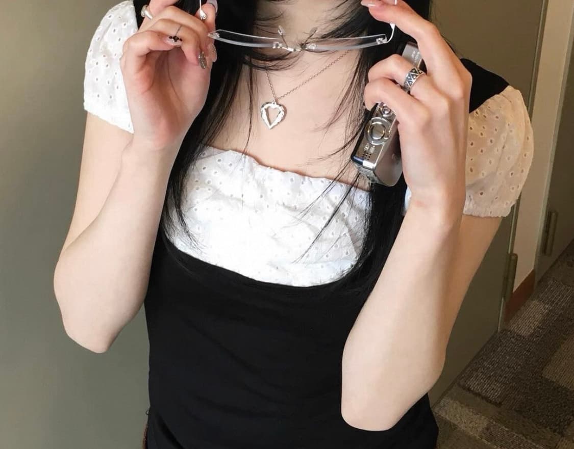 빈티지 퍼프 블라우스 티  상품이미지1