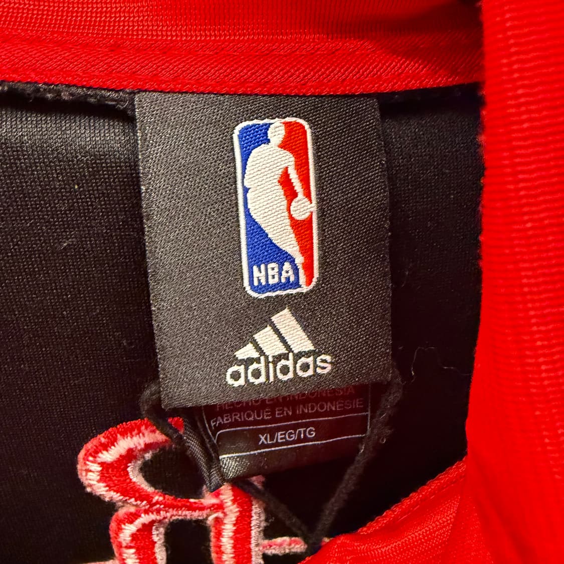 아디다스 X NBA 휴스턴 로키츠 블랙 트랙탑 져지 XL 상품이미지7