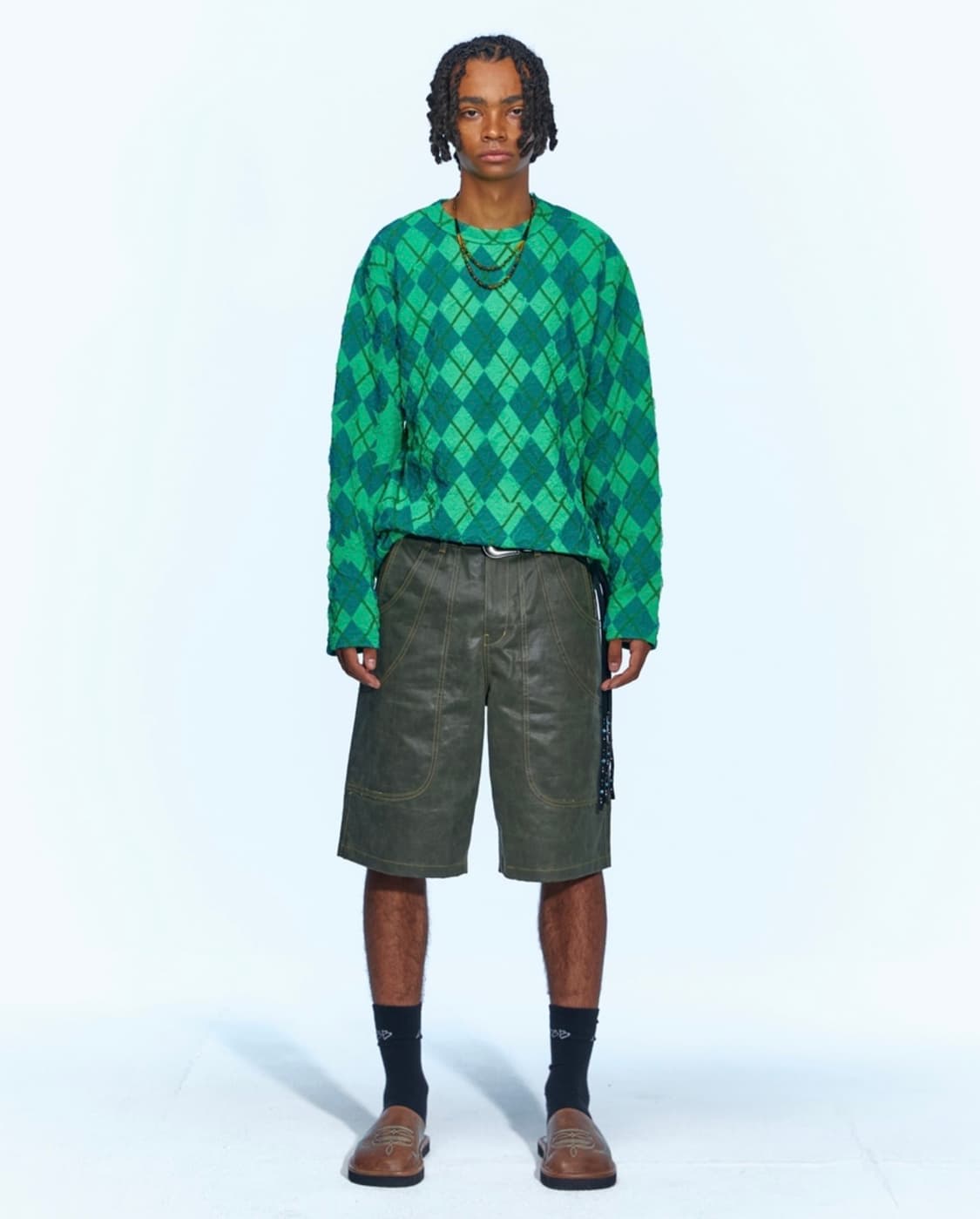 앤더슨벨 웨이브 포 레더 쇼츠 apa640m(KHAKI) 44사이즈 상품이미지3