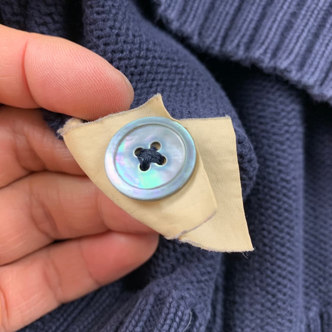 90s 폴로 랄프로렌 포니로고 코튼 가디건 네이비 상품이미지8