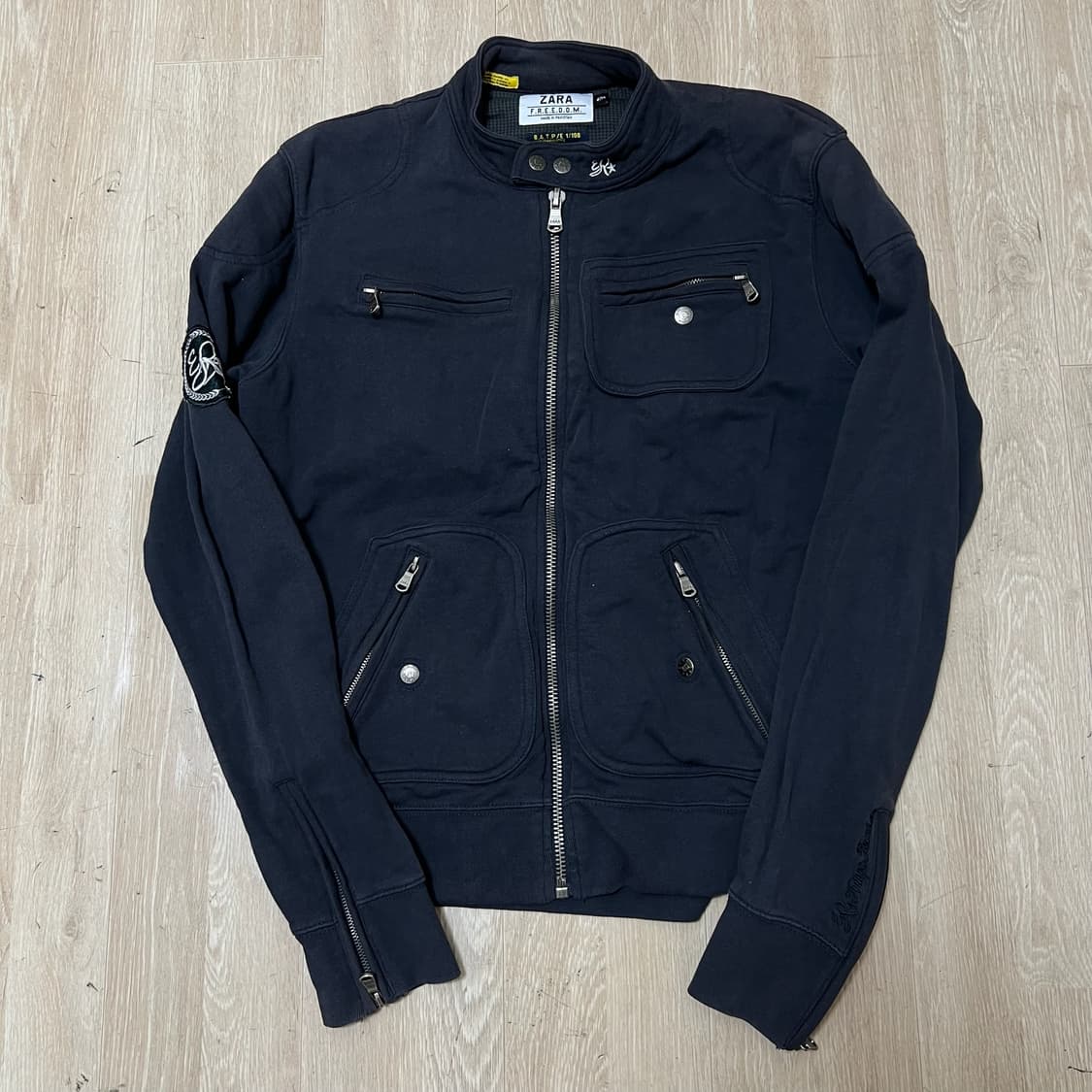 자라 프리덤 남성 포켓 바이커 자켓 XL/105  상품이미지1
