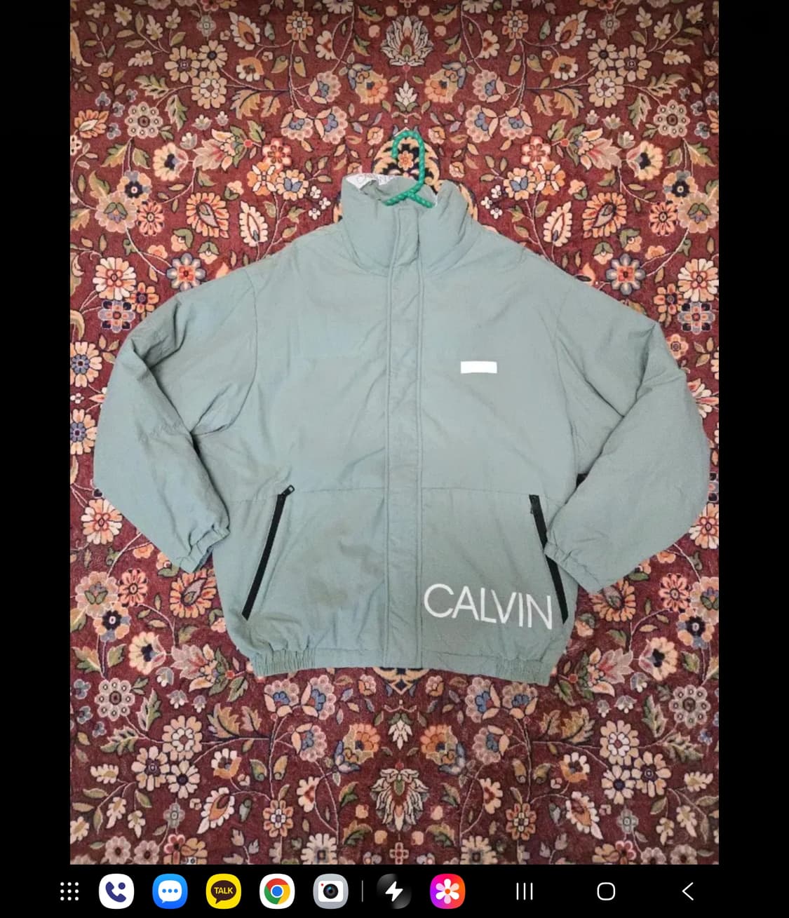 캘빈클라인 진스 빅로고  패딩 민트/세이지그린 공용 상품이미지1