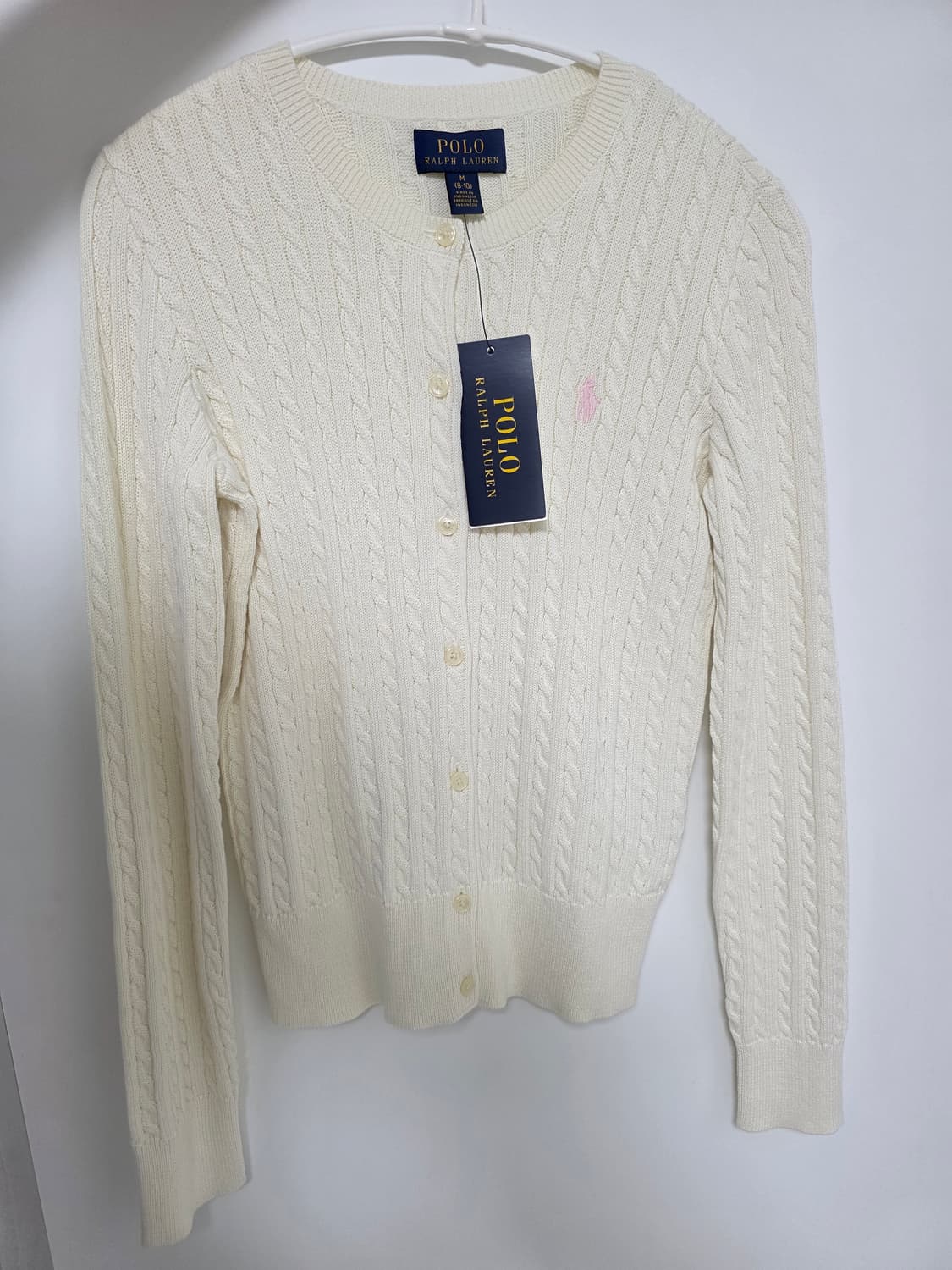 폴로 랄프로렌 크림 케이블 가디건 상품이미지1