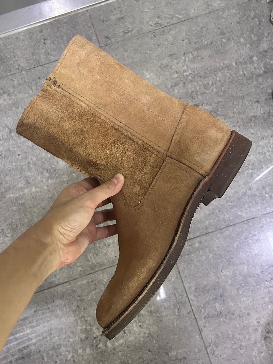 [285] 저스틴 러프아웃 스웨이드 웨스턴 카우보이 부츠 상품이미지7