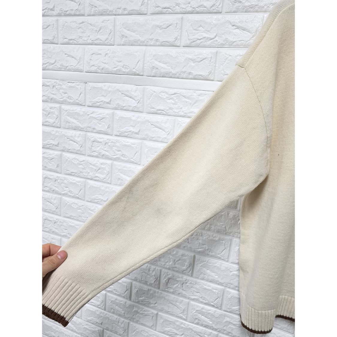 택포_ 커버낫 C 로고 니트 아이보리 L 상품이미지3