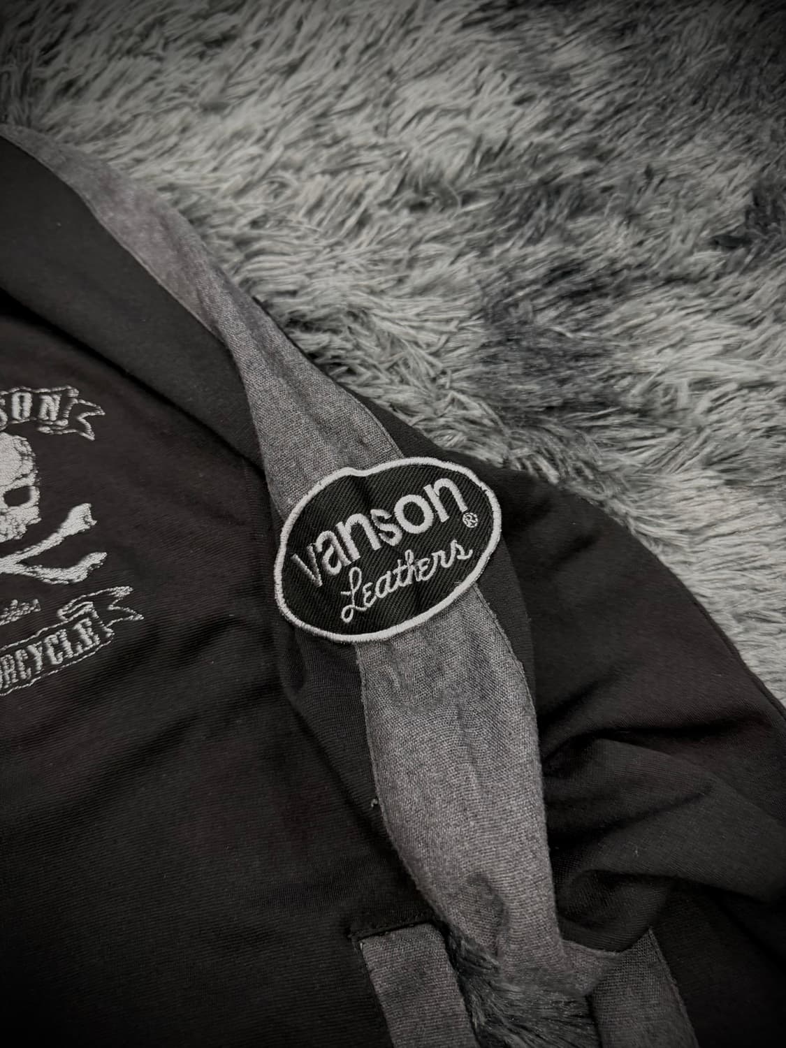 Vanson 실버 스컬 블랙 트랙져지 상품이미지4