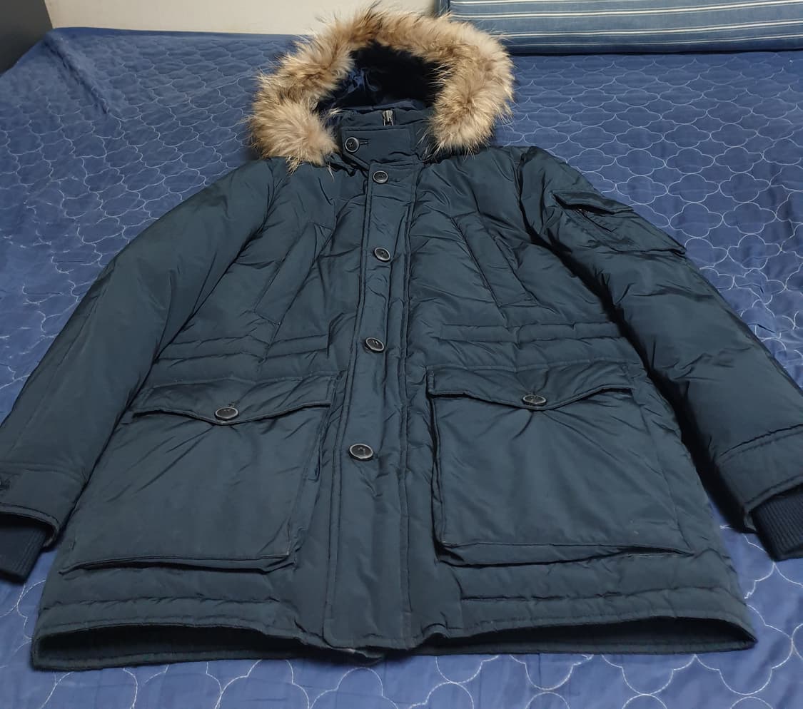 컨셉원 클래식 폭스퍼 오리털 패딩 점퍼 다크네이비 (XL) 상품이미지1