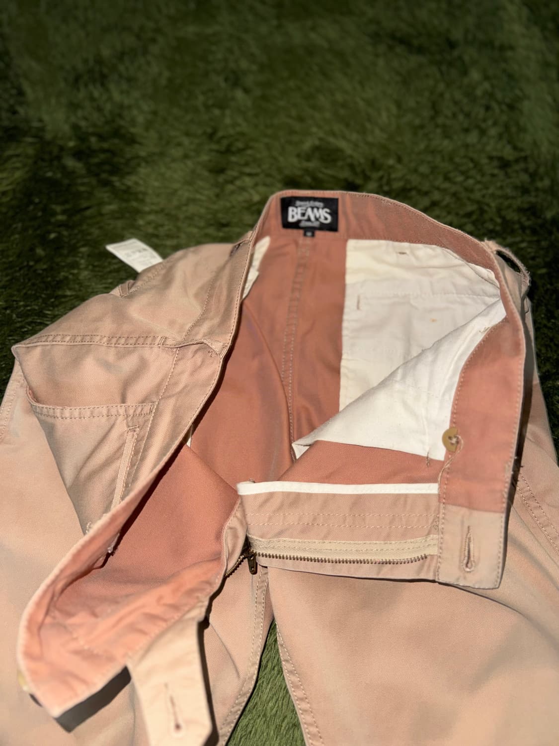 [M] Beams Japan 빔즈 코인 포켓 코튼 치노 팬츠 베이지 상품이미지3