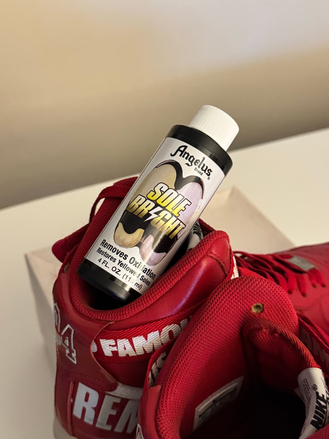 285) 나이키 슈프림 에어포스1 하이 레드 상품이미지9