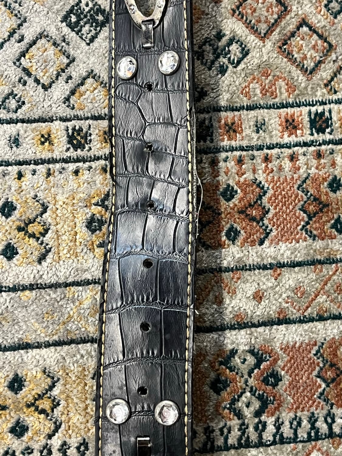 빈티지 라인스톤 가죽 벨트 블랙 #csz1962 상품이미지7