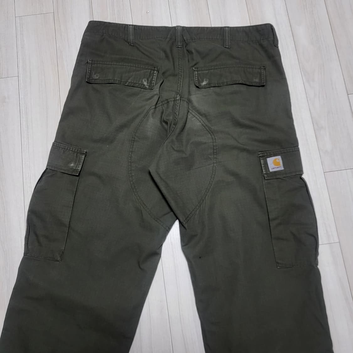(34) 칼하트 WIP 레귤러 카고팬츠 립스탑 올리브 carhartt 상품이미지6