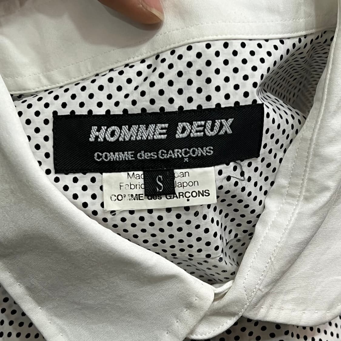  꼼데가르송 옴므 듀스 도트 셔츠 y14869 상품이미지6