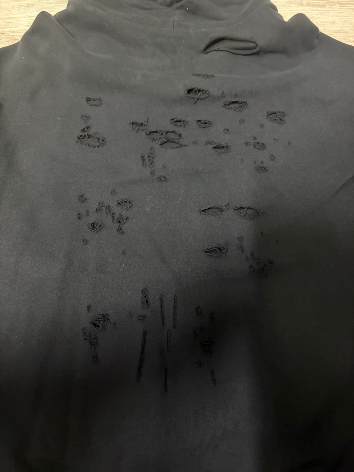 발렌시아가 캡 디스트로이드 후드 블랙 S 상품이미지4