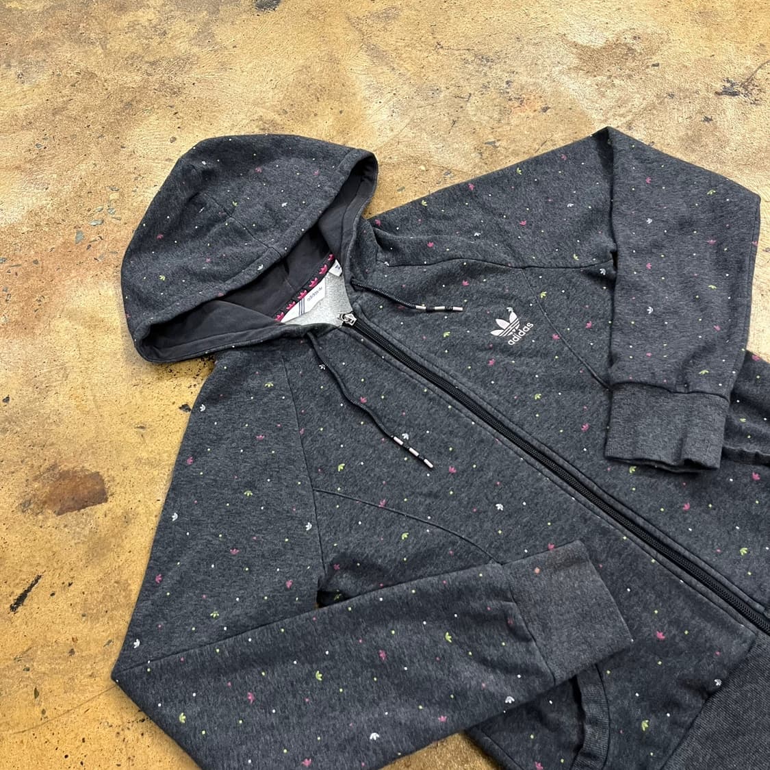 아디다스 패턴 도트 후드집업 100 상품이미지1