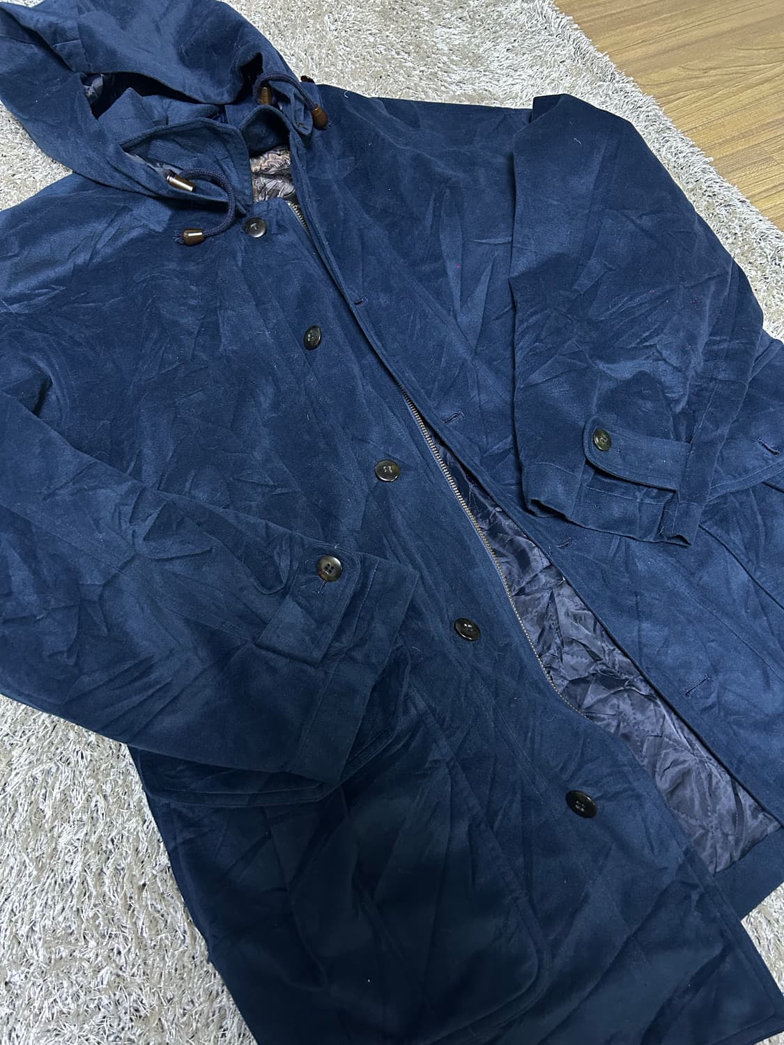 일제 스웨이드느낌 후드자켓 사이즈 105~110 상품이미지2