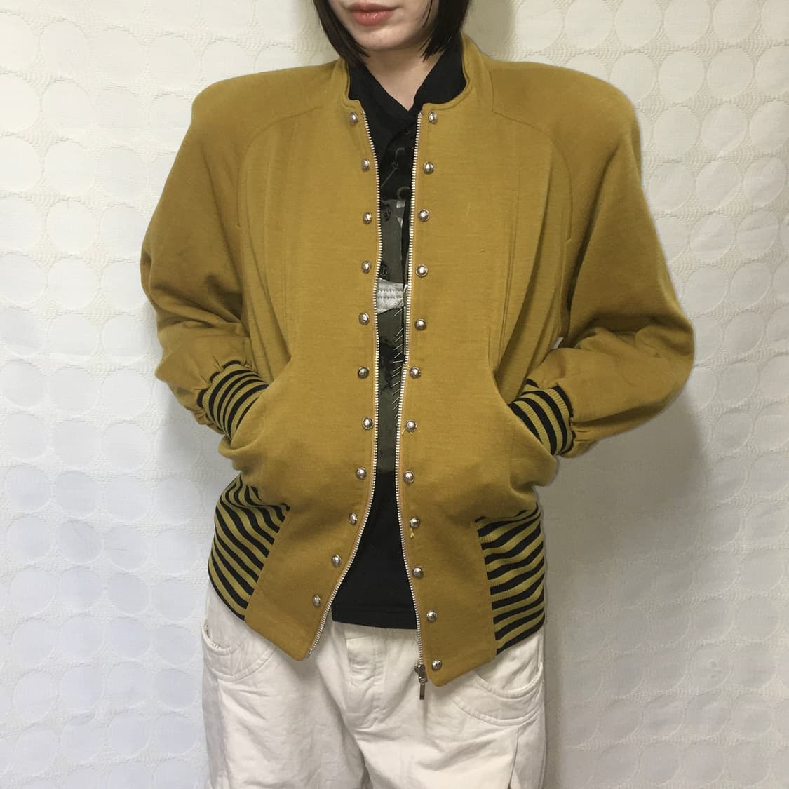 남녀공용 vintage 울 나폴레옹 재킷 상품이미지3