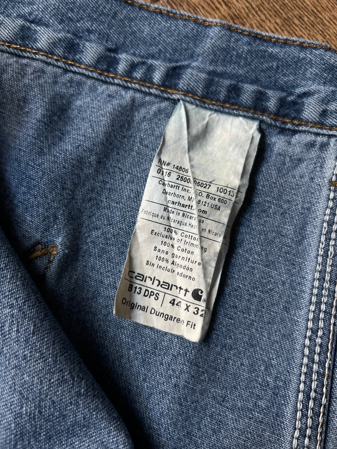 [44]칼하트 USA 빅사이즈 싱글니 카펜터 워크 데님 팬츠 상품이미지4