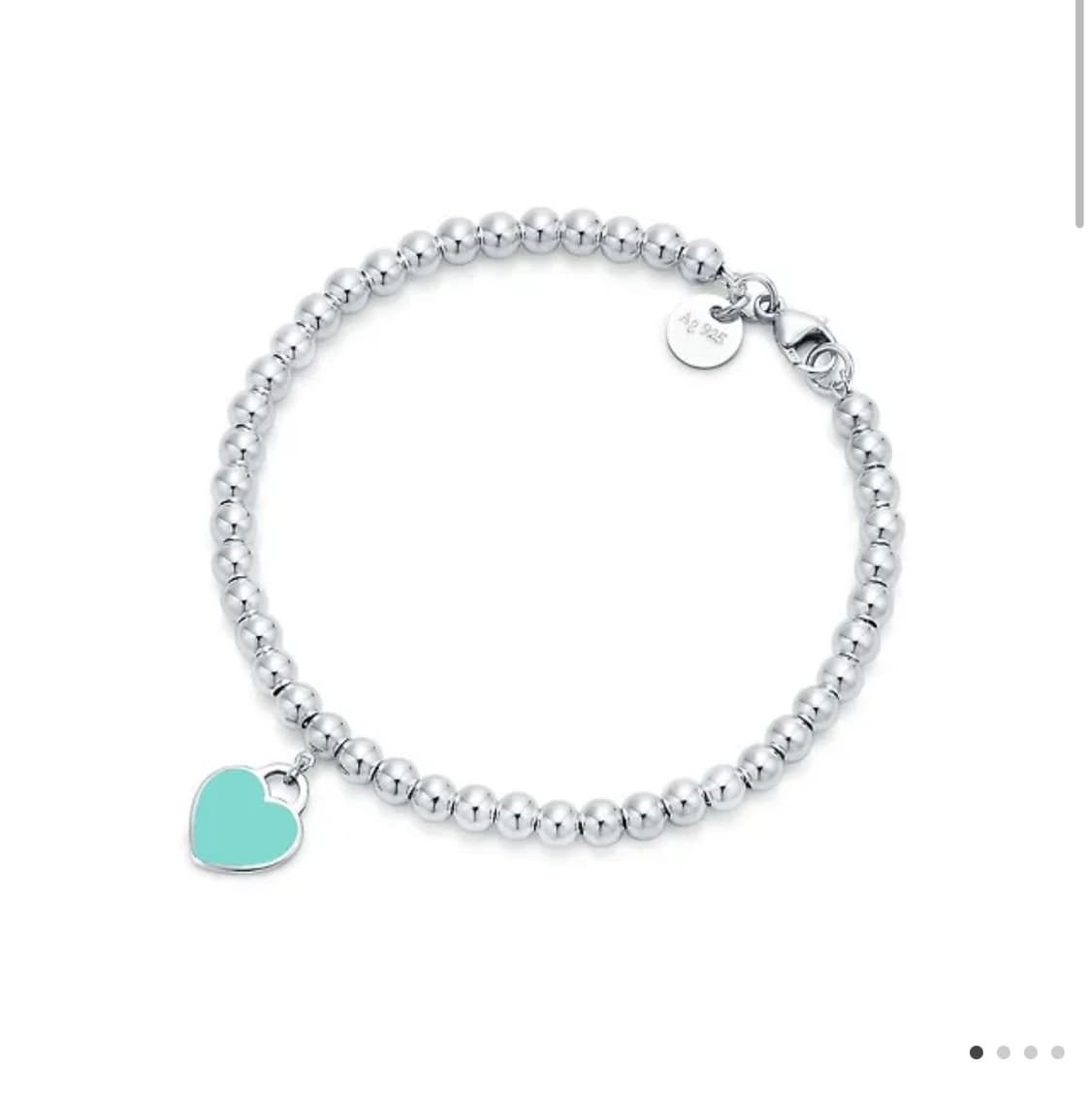 티파니앤코 팔찌 리턴 투 티파니 블루 하트 태그 비드 브레이슬릿 상품이미지5