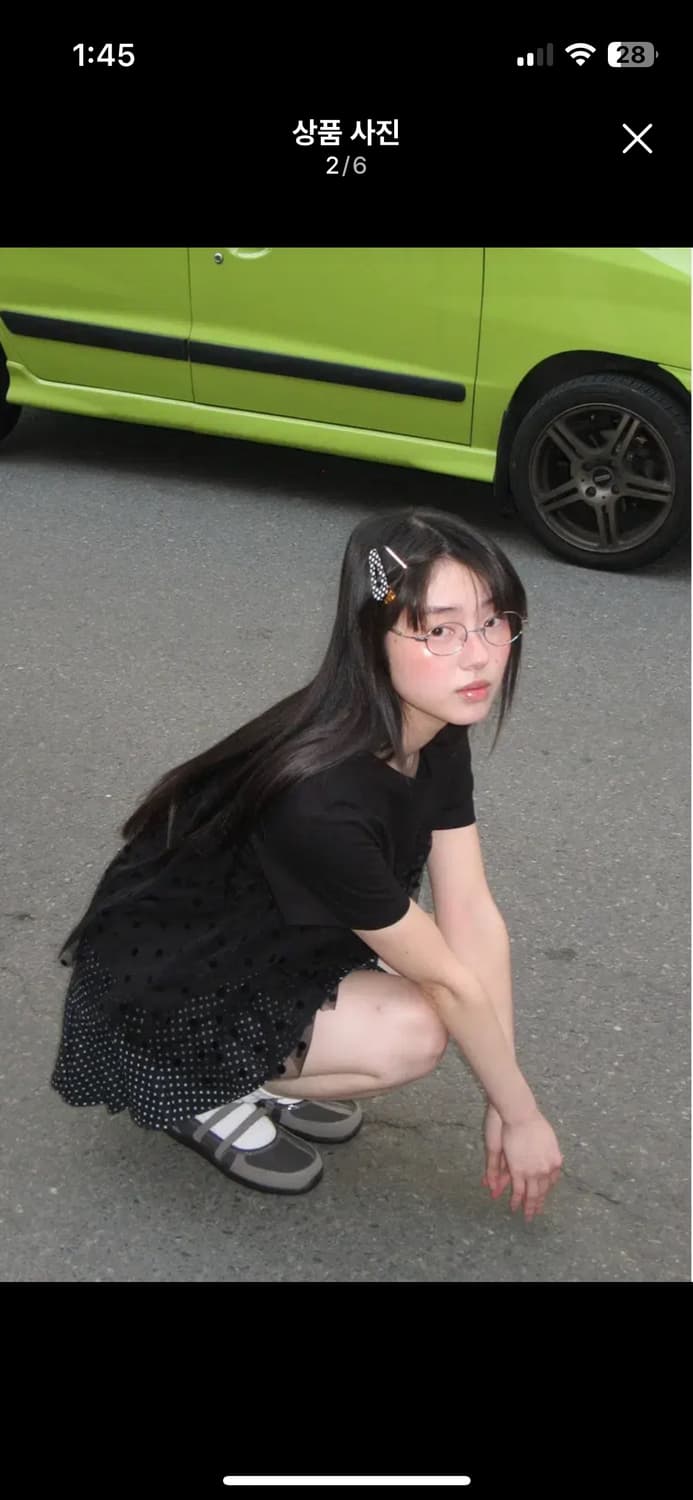 론론 레이어드 도트 슬리브티 상품이미지2