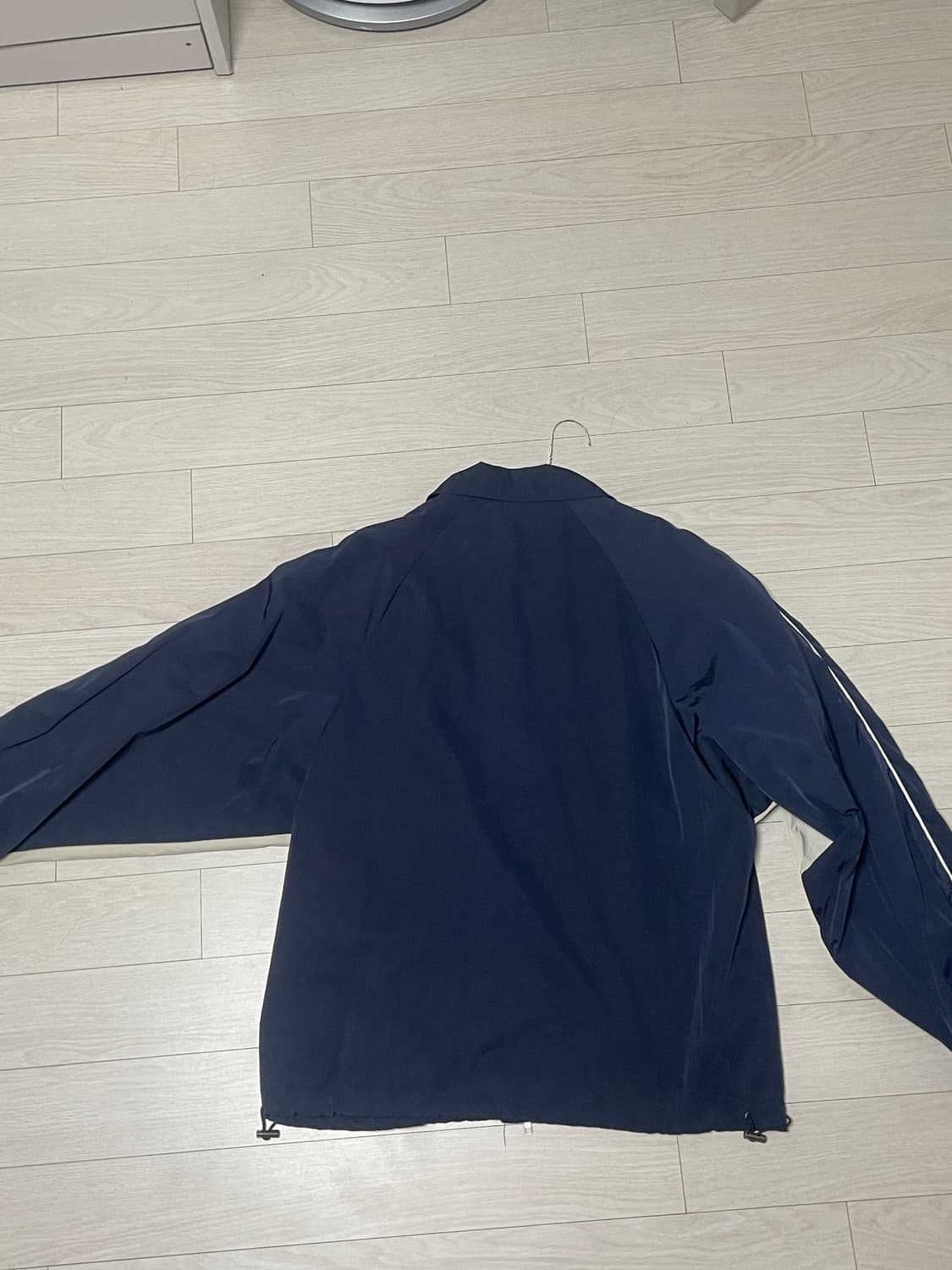 파이핑 라인 나일론 자켓 네이비 상품이미지2