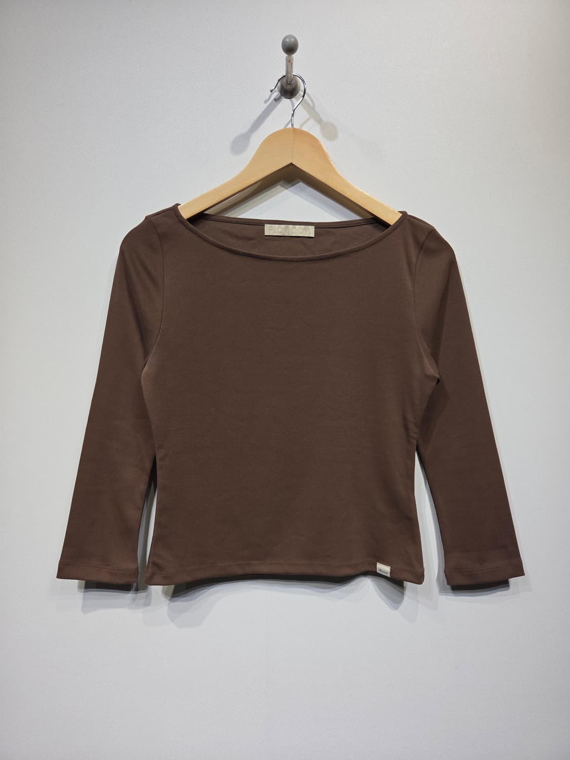 플로움 (FLOWOOM) 보트넥 골지 긴팔 티셔츠 상품이미지2