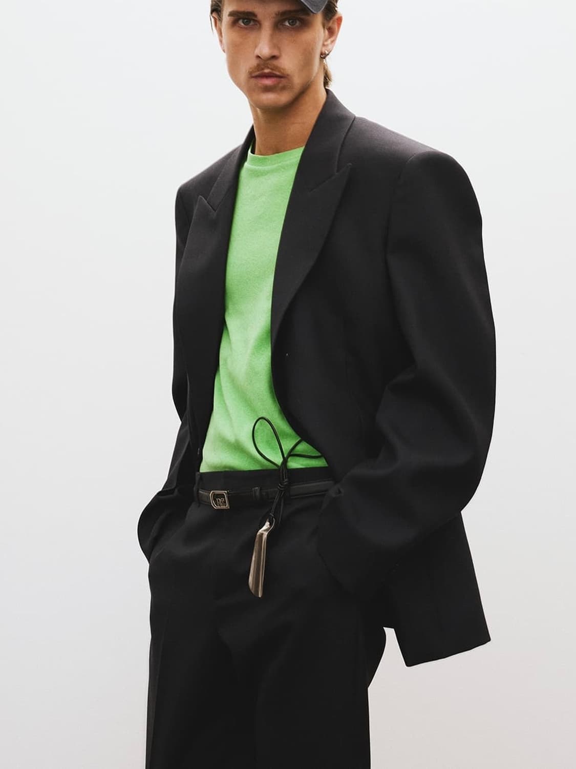 [L] 렉토 스트럭처 울 테일러드 블레이저 자켓 수트 셋업 빈티지 네이비 상품이미지1