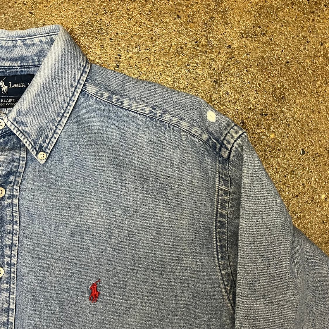 미국 빈티지 폴로 랄프로렌 데님 셔츠 남방 상품이미지5
