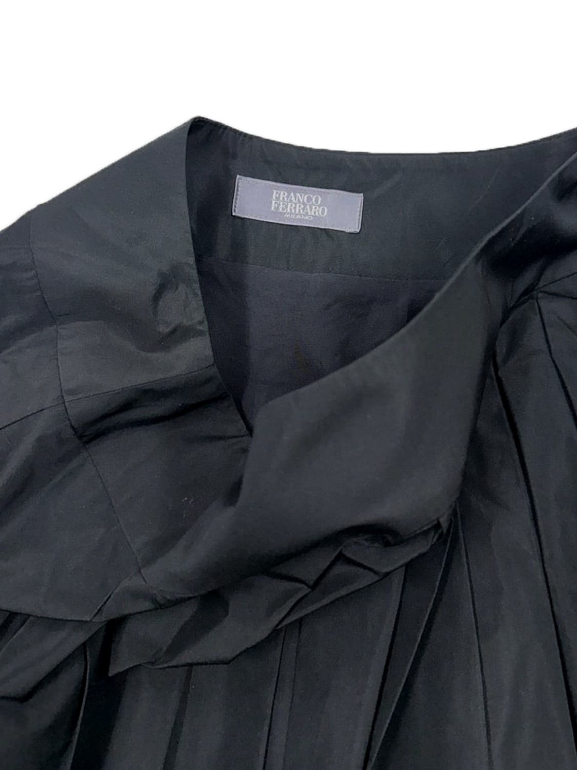 빈티지 FRANCO FERRARO 블랙 플레어 레이스 미디 스커트 상품이미지3