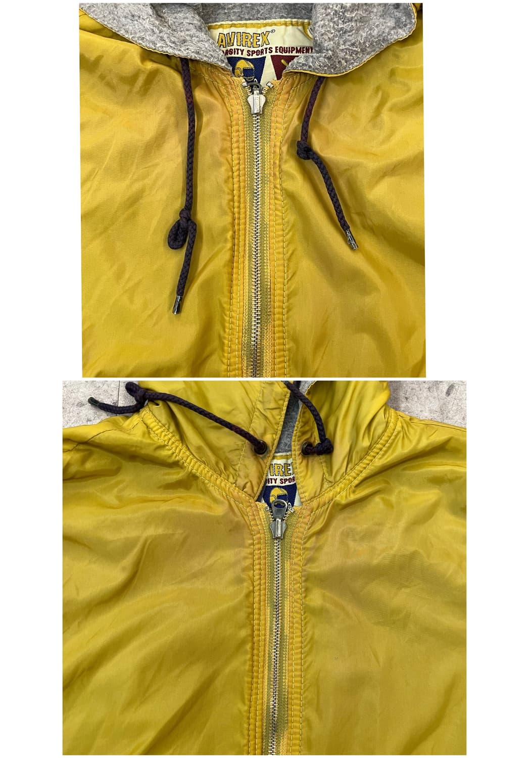 아비렉스 90s 인디언 가죽 헤비 자켓 네이비 M #csz1763  상품이미지10